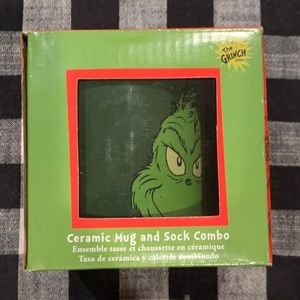 The Grinch Ceramic Mug and Sock Combo